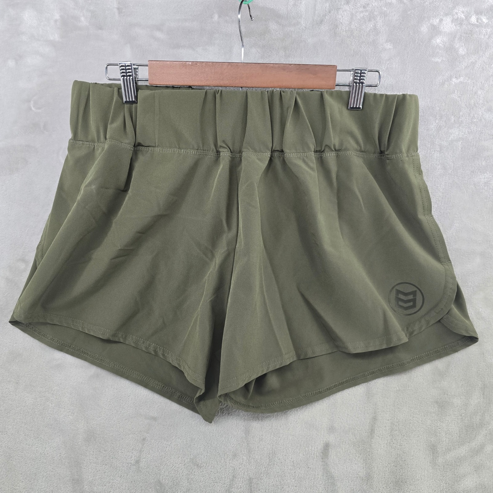 Mtn Ops Womens Xl Vanguard Shorts Olive Green Wide Waistband Liner Pocket
